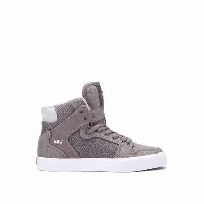 Supra VAIDER - Lasten Matalavartiset Tennarit - Khaki/VaaleanHarmaat